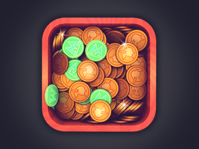 Plunder game icon coins money plunder token