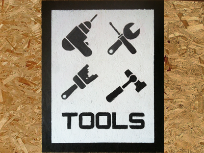 Tools painting pictograms tools workshop