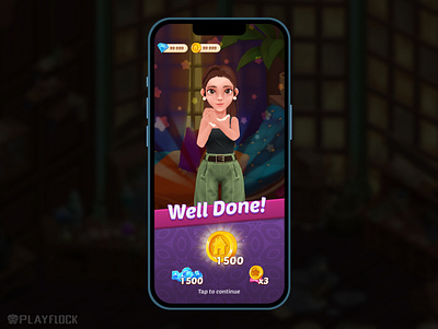 Level end screen 3d animation branding casualgame casualgames design game gamedesign gameinterface gameui gameux graphic design gui illustration logo mobilegame motion graphics ui ux