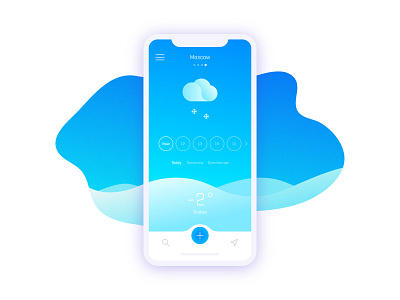 Weather App Concept design illustration ios mobile app snow snowy ui user interface ux ui ux ui design vector weather weather app weather forecast