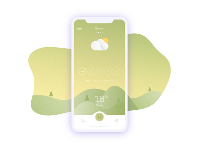 Weather App Concept cloudy design illustration ios mobile app ui user interface ux ui ux ui design vector weather weather app weather forecast