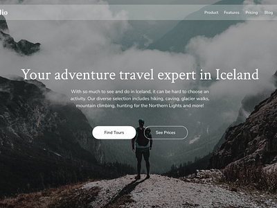 Adventure Web Landing Page