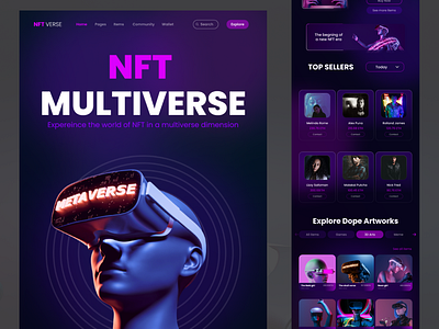 NFT Multiverse Landing page