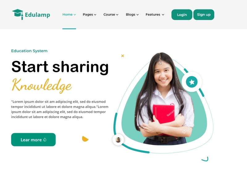 school banner UI design by Kishan Patel on Dribbble