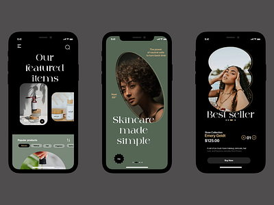 SKINCARE APP app design ui ux