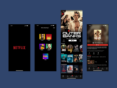 NETFLIX APP REDESIGN app design productdesign ui ux