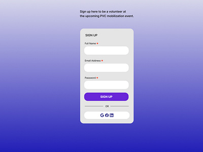 Sign Up Page dailyui design graphic design ui ux