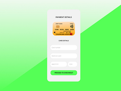 Credit Card Checkout Form 2 dailyui design productdesign ui ux