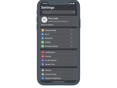 Settings Page