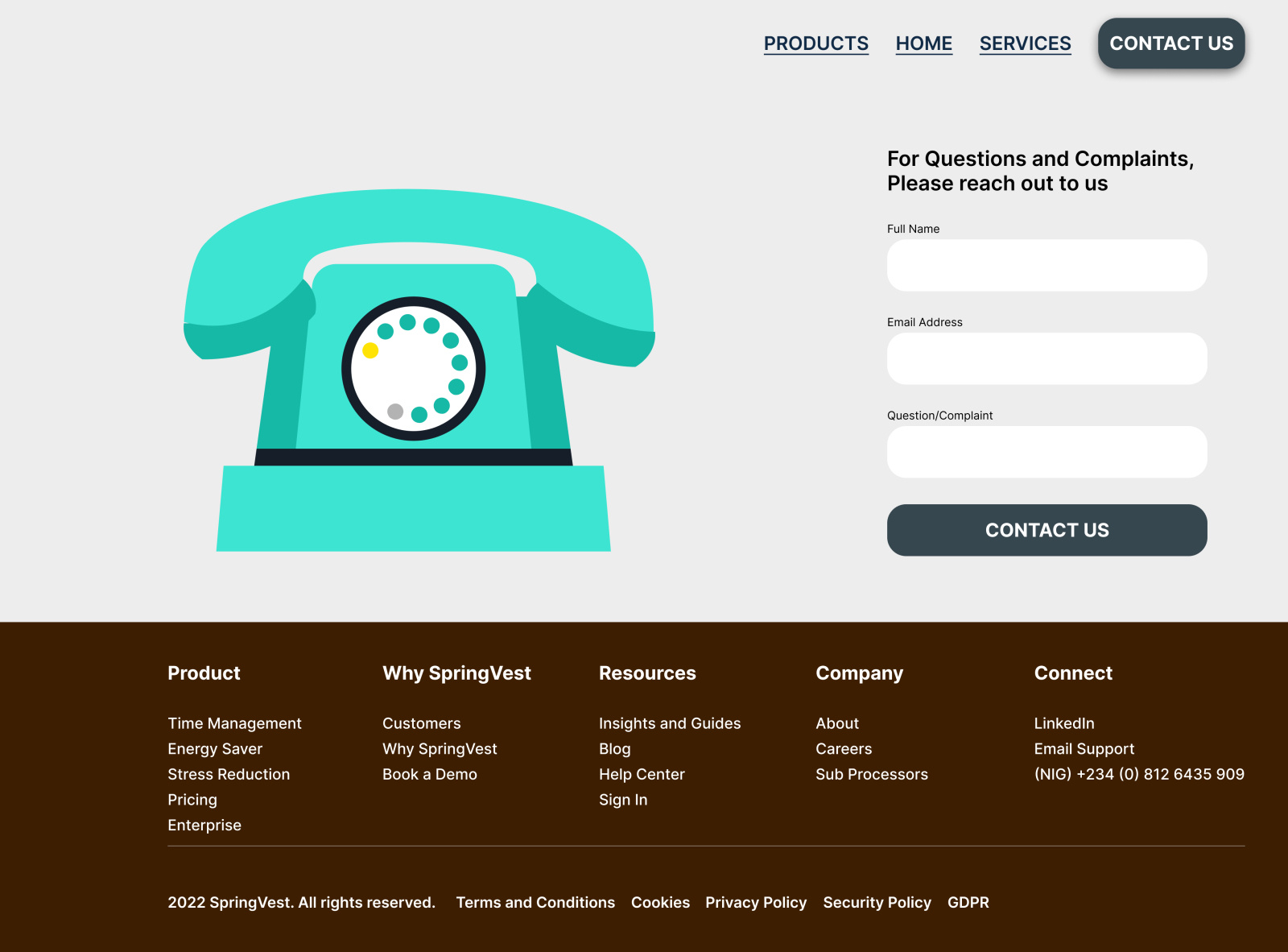Contact Us By Excellent Duru On Dribbble