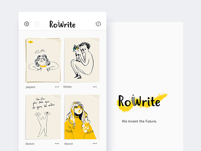 RoWrite app ui 应用 设计