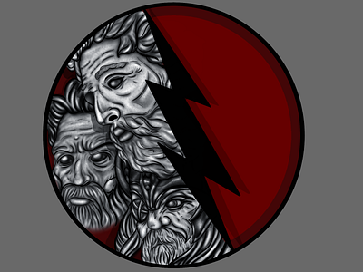 Zeus,Urano & Odin! art branding design drawing fanart graphic design illustration logo