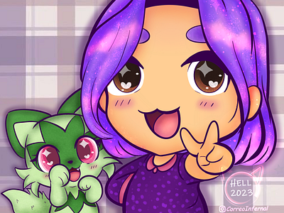 Chibi Pokemon Trainer Commision! anime art design drawing graphic design illustration