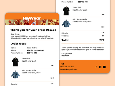 DailyUI 017 E-mail Receipt