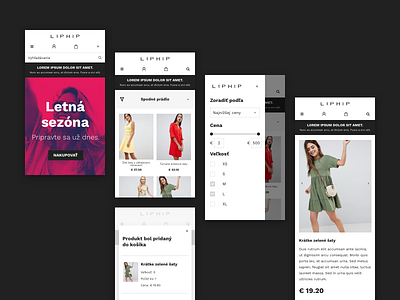 Liphip Mobile (2018) design e commerce e shop ecommerce eshop fashion fashion brand mobile mobile design ui ux web webdesign