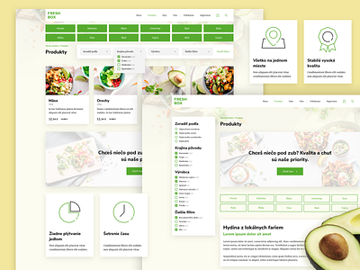 Freshbox UI Exploration (2020) design e-commerce ecommerce eshop food delivery food order illustration online shop online store ui ux web webdesign