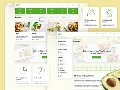 Freshbox UI Exploration (2020) design e commerce ecommerce eshop food delivery food order illustration online shop online store ui ux web webdesign