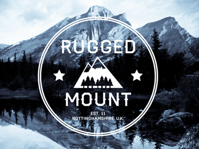 Rugged Mount branding forest logo mark