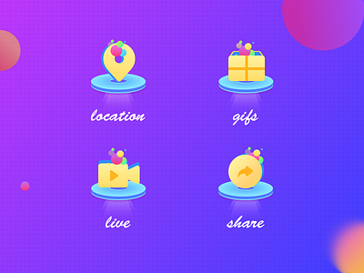 share some icons for you color gifs icon live location share