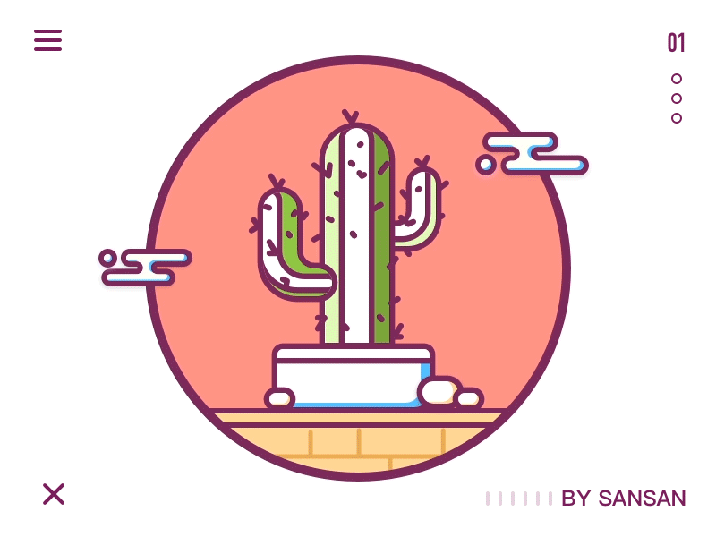 sketch for cacti cacti icon line sketch sun