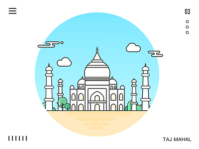 architecture of Taj Mahal architecture icon line mahal river sketch taj tree