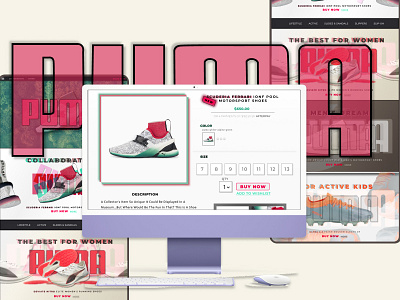 PUMA Shoes Store Website Concept branding figma graphic design ui ux