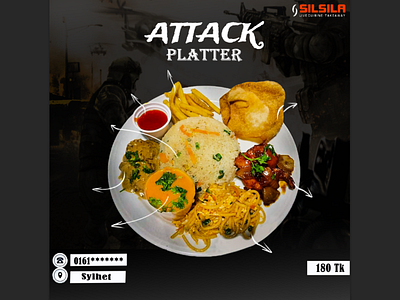 A Food platter design based on War