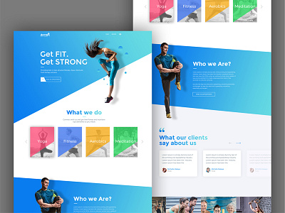 Modern Landing Page for Extreme Athlete Company fitness landing page uiuxdesign web design