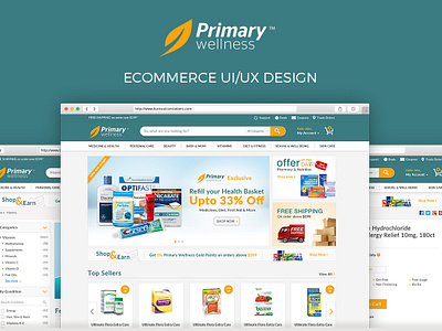 eCommerce UI/UX Design ecommerce ecommerce design medical shopping web design wellness