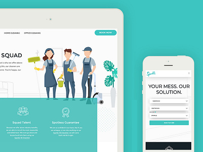 Web Design for Cleaning Company cleaning landing page sparkle uiuxdesign web design