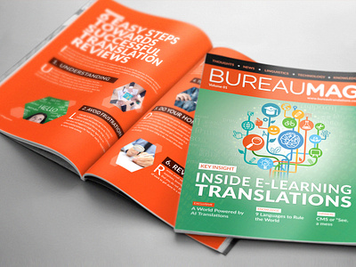 Magazine Design for Translation Company brochure magazine print media translation