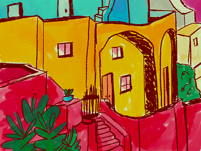 COLORFUL HOUSES art colourful drawing home house houses illustration sketch urban urban sketching