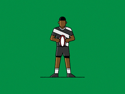 Rugby 2d adobe animation character design fiji illustration illustrator olympics player rugby score sport team try