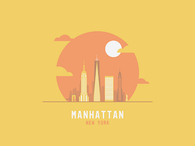 New York adobe america building city design illustration illustrator new skyline usa york