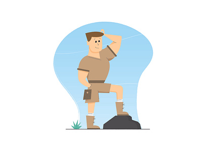 Malcom the explorer adobe adventure character design explorer illustration illustrator