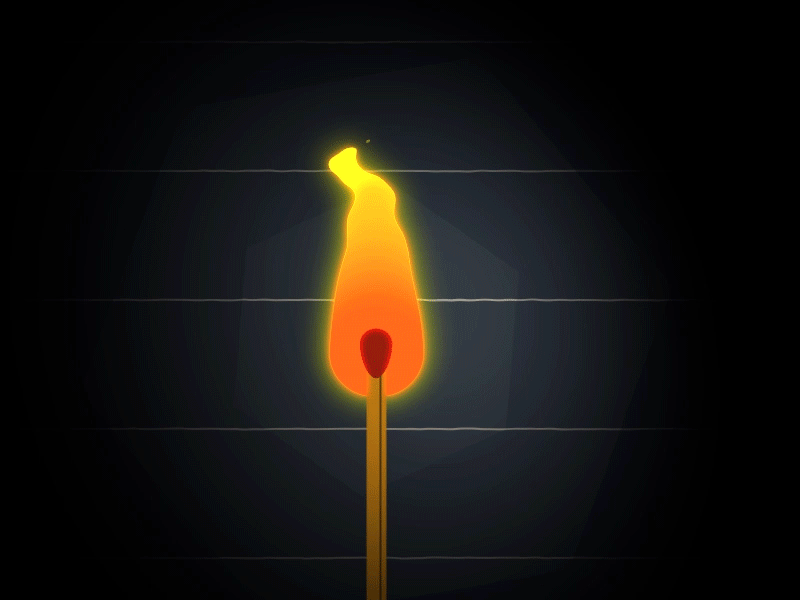 Match Stick after effects animation burn design fire flame light lighting match match stick motion graphics