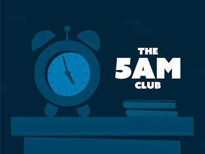 The 5am Club! 2d adobe alarm alarm clock animation design designer development early early bird illustration morning motion graphics the 5am club vector