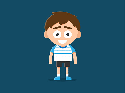 Character Development animation boy character characterdesign child design development emotion happy illustrator kid play shorts vector