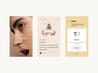 Avon mobile aesthetic aesthetics beautiful concept design cosmetic cosmetics design interface design ui ux