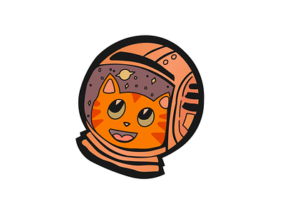 Space Cat Sticker cat space stickermule