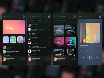 Spotify iOS App Design - Closer look app design glass ios iphone iphone 11 pro music spotify ui ux