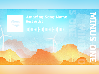 Music Video Animation album artist blue desert karaoke music orange rocks sky song video windmill