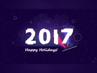 2017 Postcard 2017 design happy holidays new year postcard wallpaper