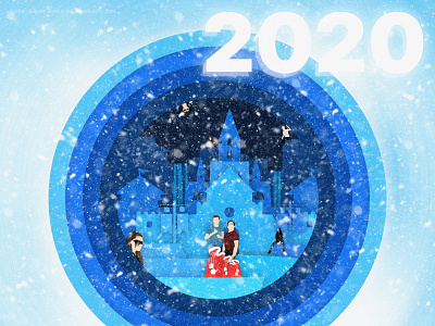 2020 New Year Postcard 2020 christmas elsa frozen holidays illustration new year olaf postcard snow the 100 wallpaper