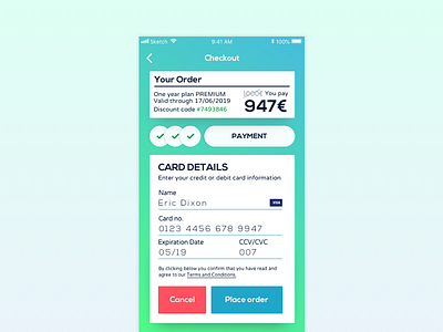 Daily UI Challenge #002 002 app challenge checkout credit card daily dailyui ui