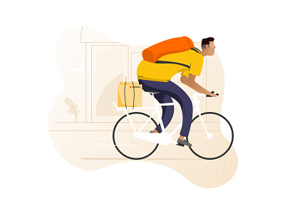 Illustration for Boxture bicycle illustration package