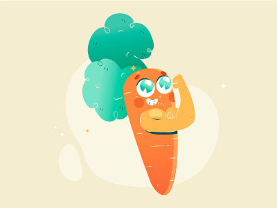 Healthy Carrot design illustration