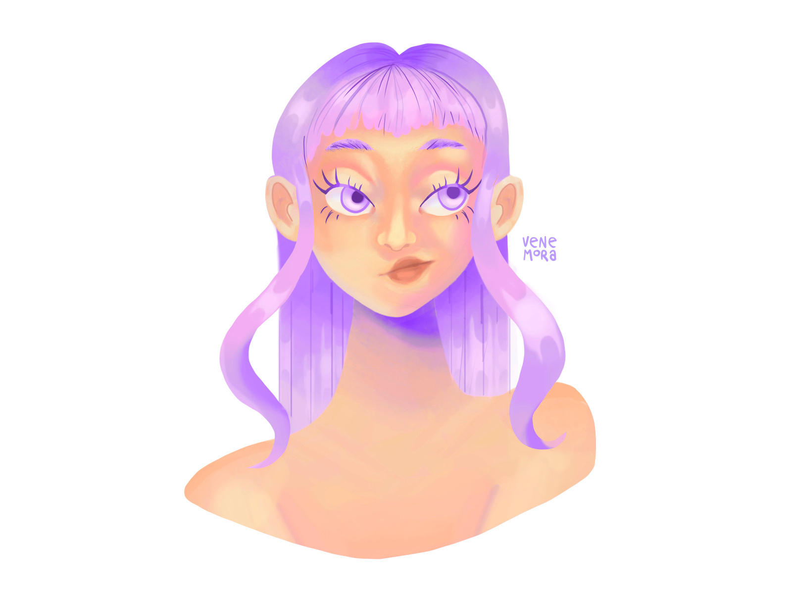 Purple Girl by Venecia Mora on Dribbble