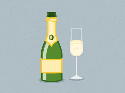 Illustration Challenge #1 - Champagne Bottle