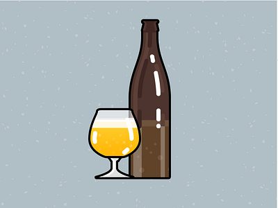 Illustration Challenge #3 - Beer Bottle & Glass daily illustration illustration challenge
